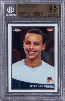 2009-10 Topps Chrome #101 Stephen Curry Rookie Card (#022/999) - BGS GEM MINT 9.5